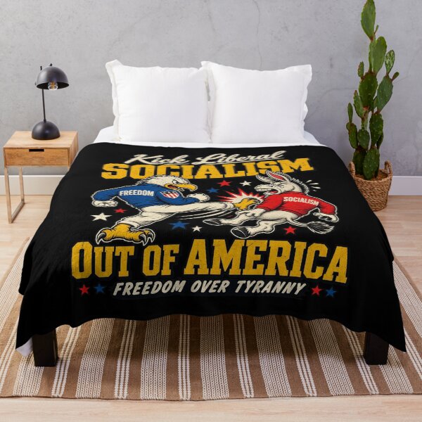 Item preview, Kick Liberal Socialism Out Of America Freedom Over Tyranny Political Design designed and sold by JimJefferiesSh.