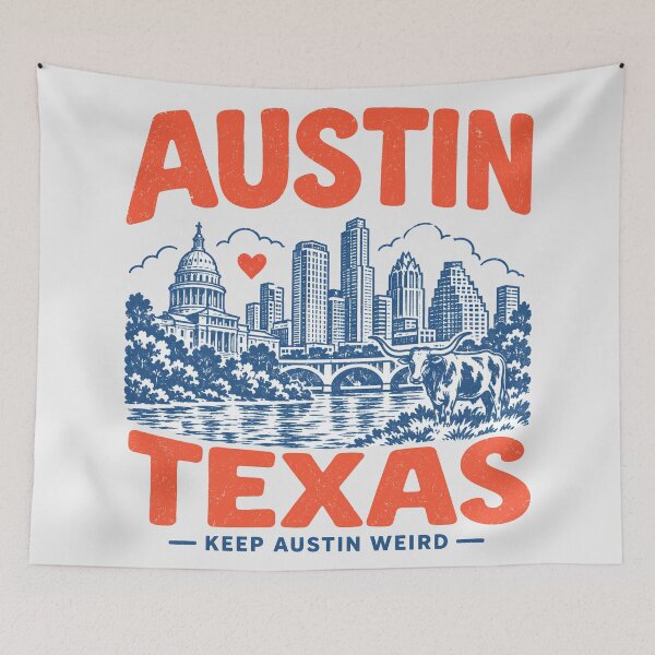 Item preview, Austin Texas Retro City designed and sold by HowToCanadian.