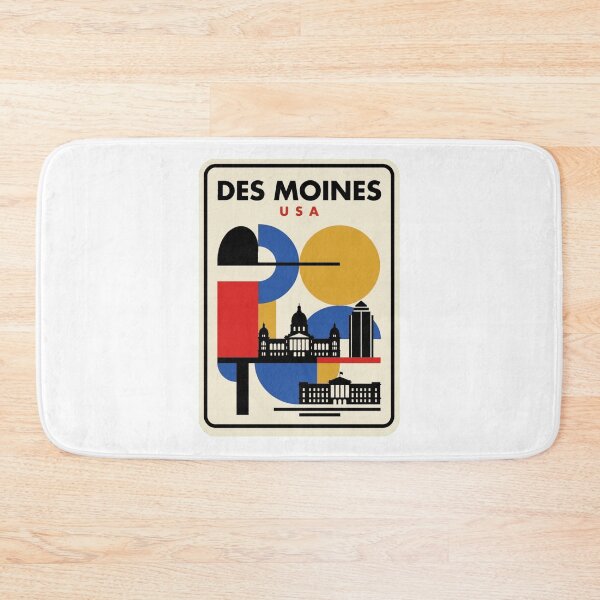 Item preview, Retro Des Moines Bauhaus Geometric Skyline designed and sold by k3rstman1.