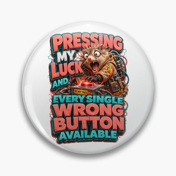 Item preview, Pressing My Luck And Every Single Wrong Button Available Raccoon designed and sold by Sovereign Supply Co..