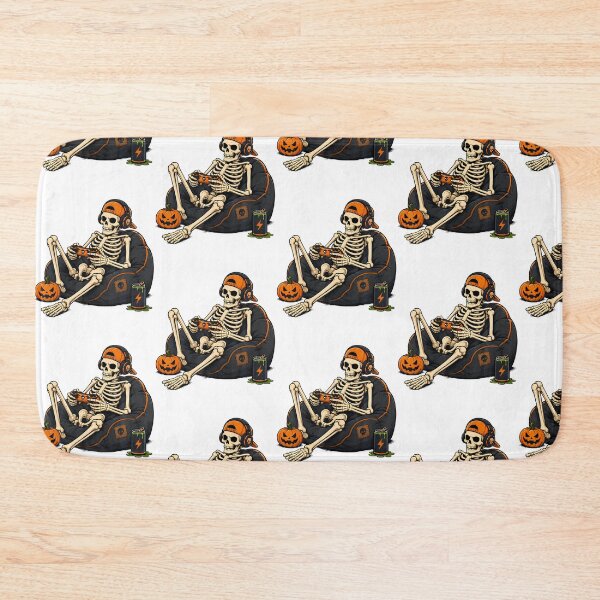 Item preview, Funny Halloween Skeleton Gamer Video Gaming Mens Boys Kids designed and sold by Eat-Apples.