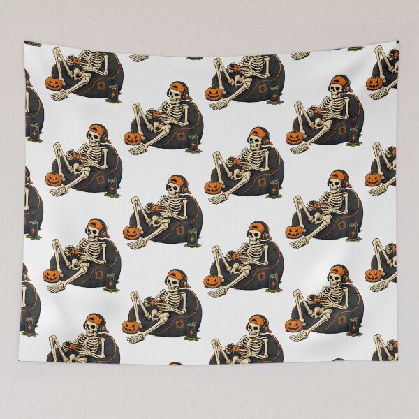 Item preview, Funny Halloween Skeleton Gamer Video Gaming Mens Boys Kids designed and sold by Eat-Apples.