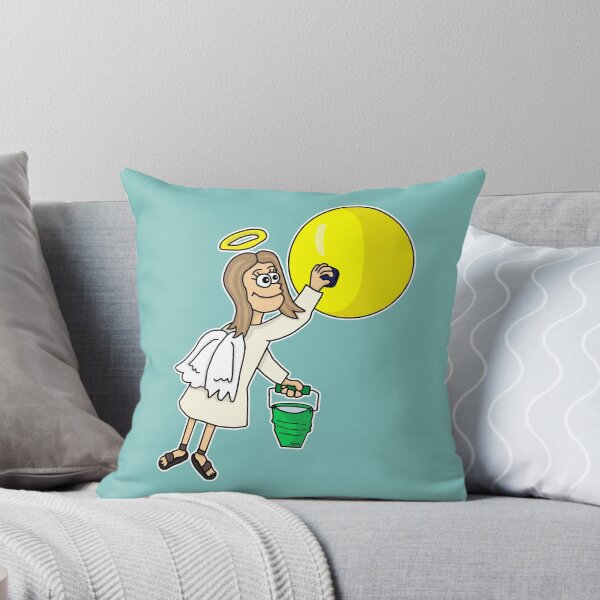 Item preview, Funny Angel Polishing Sun Sticker | Cosmic Housekeeping Meme designed and sold by MyxaART.