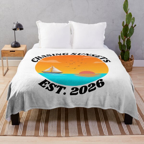 Item preview, Chasing Sunsets Est 2026 - Vintage Sailboat Ocean Graphic designed and sold by Frafri92.