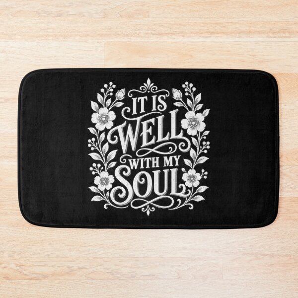 Item preview, It Is Well With My Soul Christian Faith Floral Typography Design designed and sold by JimJefferiesSh.
