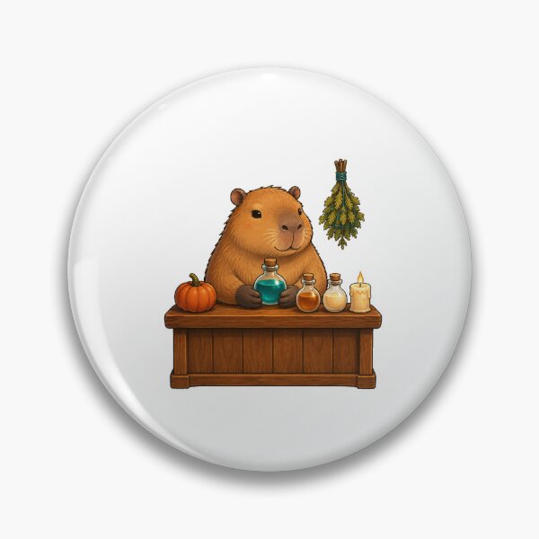 Item preview, Capybara Apothecary Cozy Cottagecore Witch Shop designed and sold by Thanat Pattern Studio.