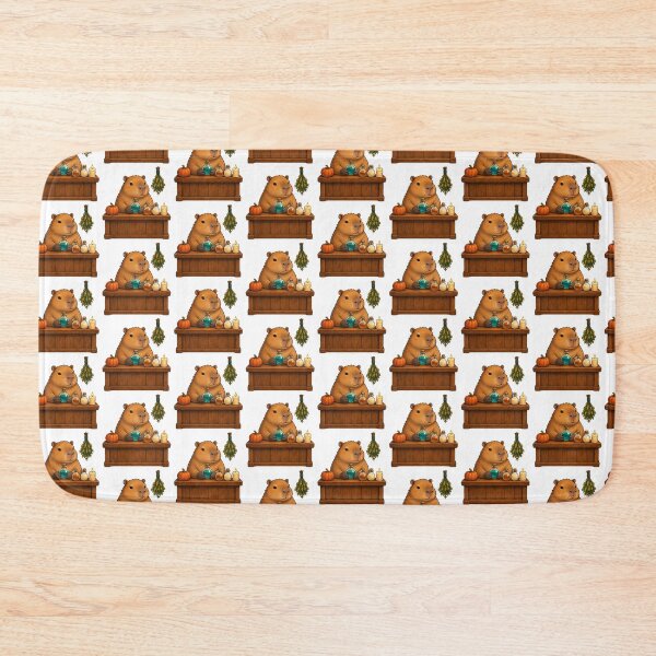 Item preview, Capybara Apothecary Cozy Cottagecore Witch Shop designed and sold by Thanat Pattern Studio.