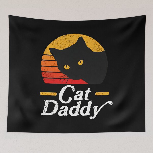 Item preview, Retro Cat Daddy Sunset Vintage Feline Lover Apparel designed and sold by Dmo3HarkoArt.