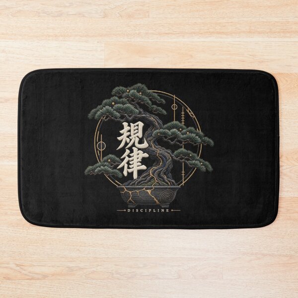 Item preview, Japanese Discipline Bonsai Embroidery – Kintsugi Pine Tree Art designed and sold by Emoji Emblems.
