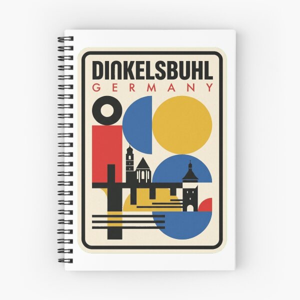 Item preview, Retro Dinkelsbuhl Bauhaus Geometric Skyline designed and sold by k3rstman1.