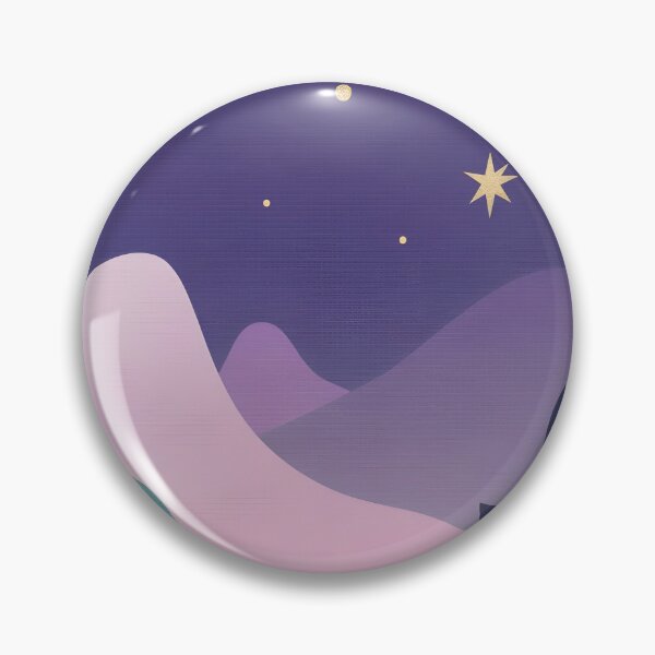 Item preview, Pastel Mountains And Golden Stars designed and sold by ArtlightStudio.