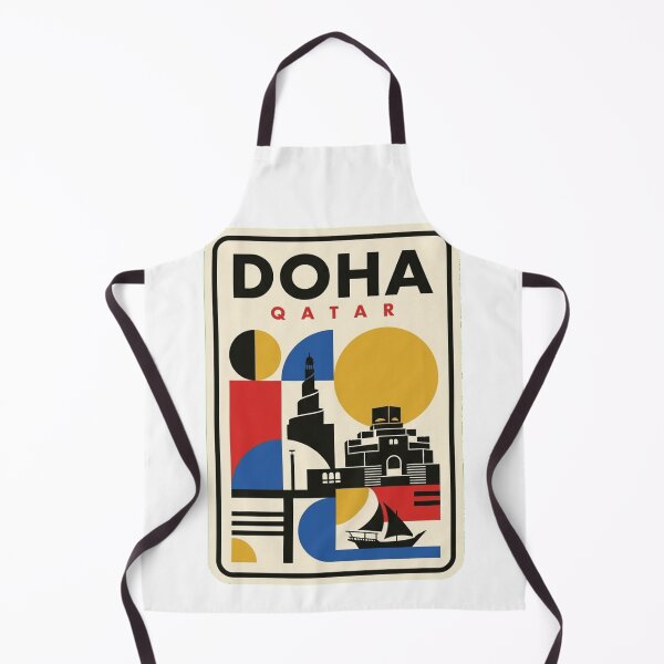 Item preview, Retro Doha Bauhaus Geometric Skyline designed and sold by k3rstman1.