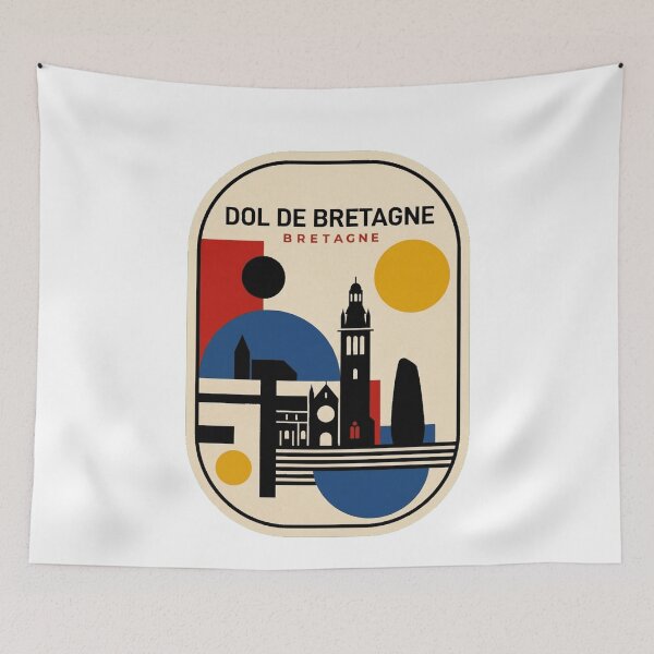 Item preview, Retro Dol De Bretagne Bauhaus Geometric Skyline designed and sold by k3rstman1.