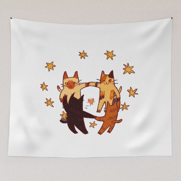 Item preview, Vintage Cute Dancing Cats designed and sold by DogoMalulu.