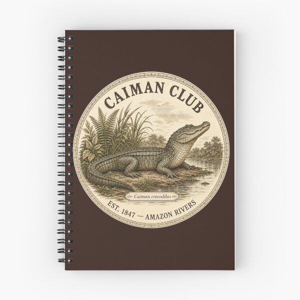 Item preview, Caiman Club Amazon Wetlands Vintage Badge designed and sold by CalmCapy Co.