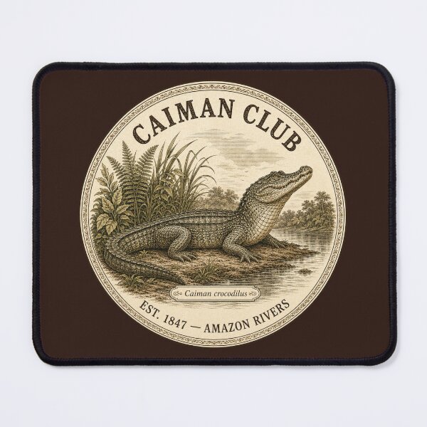 Item preview, Caiman Club Amazon Wetlands Vintage Badge designed and sold by CalmCapy Co.