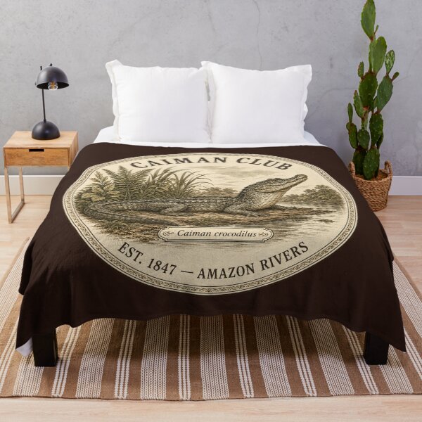Item preview, Caiman Club Amazon Wetlands Vintage Badge designed and sold by CalmCapy Co.