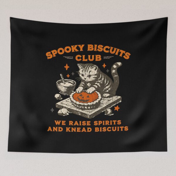 Item preview, Spooky Biscuits Club Cat Baking Pumpkin Pie Vintage Halloween designed and sold by Dmo3HarkoArt.