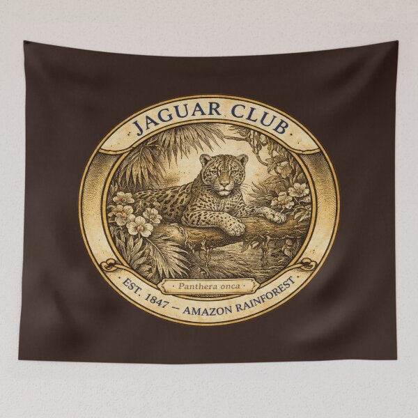 Item preview, Jaguar Club Amazon Rainforest Vintage Badge designed and sold by CalmCapy Co.