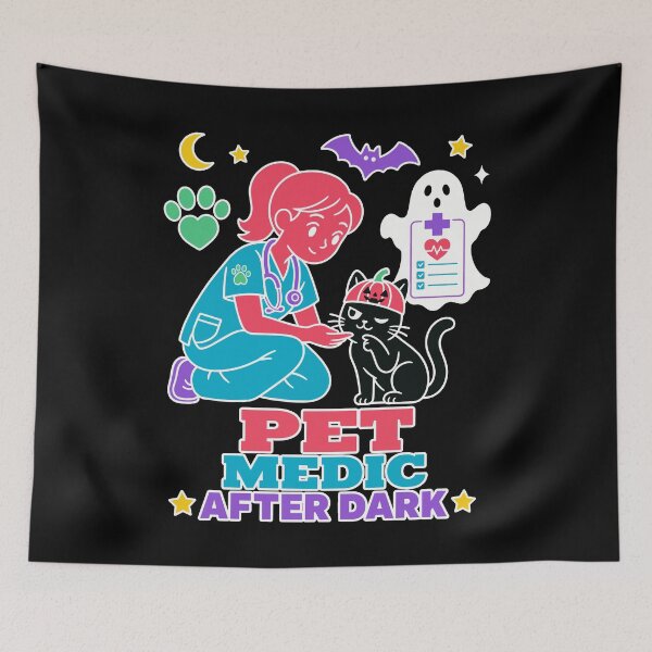 Item preview, Halloween Veterinarian | Pet Medic After Dark Black Cat designed and sold by Uglyandcute.