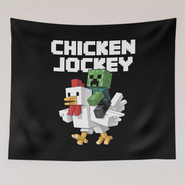 Item preview, Pixelated Chicken Jockey Funny Gaming  designed and sold by KellyKing71823.