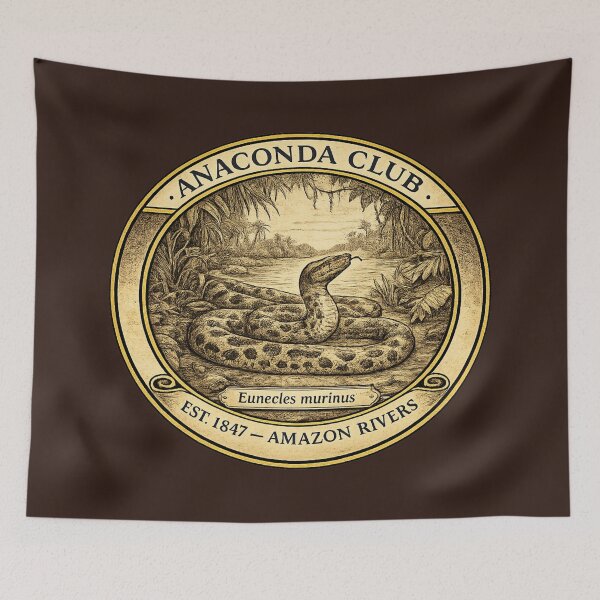 Item preview, Anaconda Club Amazon Rivers Vintage Badge designed and sold by CalmCapy Co.