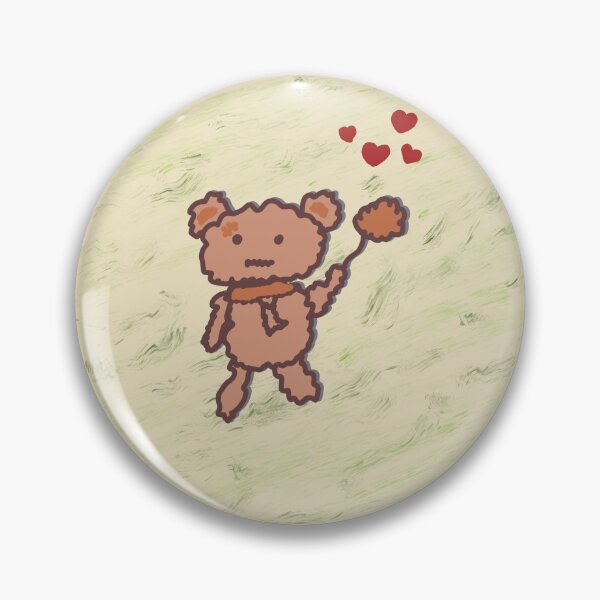 Item preview, Little Bear, Big Heart bear With Balloon standing on the lawn. designed and sold by การออกแบบคิงซาคาอิ.