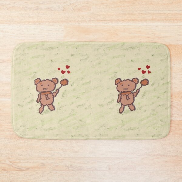 Item preview, Little Bear, Big Heart bear With Balloon standing on the lawn. designed and sold by การออกแบบคิงซาคาอิ.