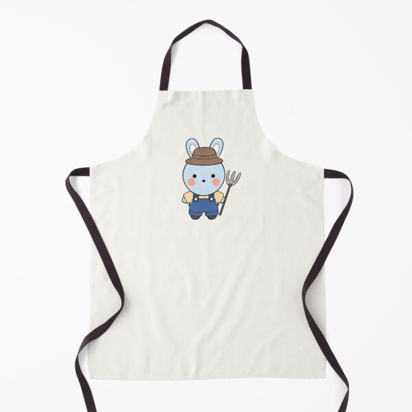 Item preview, Hand Drawn Cute Blue Easter Bunny Farmer designed and sold by Porpor Artwork.