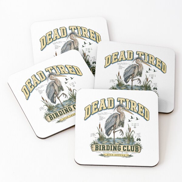 Item preview, Dead Tired Birding Club Funny Heron Birdwatching Design designed and sold by Trendy-Artistry.