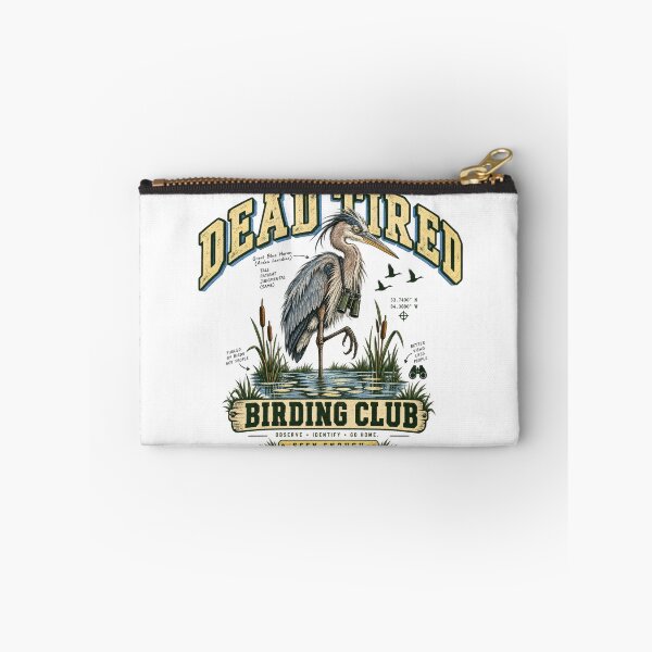 Item preview, Dead Tired Birding Club Funny Heron Birdwatching Design designed and sold by Trendy-Artistry.