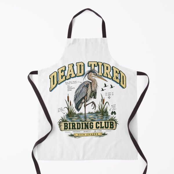 Item preview, Dead Tired Birding Club Funny Heron Birdwatching Design designed and sold by Trendy-Artistry.