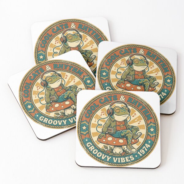 Item preview, Vibing & Thriving Chill Frog Vintage Retro Badge designed and sold by lovepower.