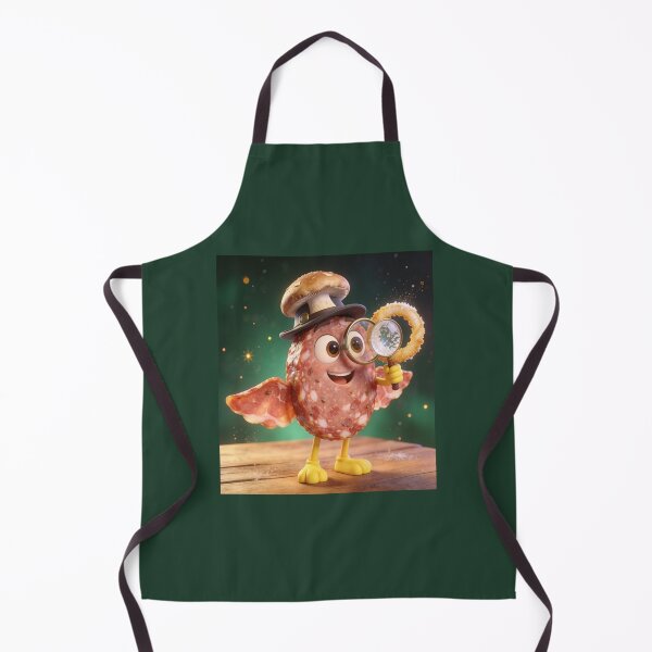 Item preview, Cute Salami Detective Holding Magnifying Glass designed and sold by OksArtStudio.