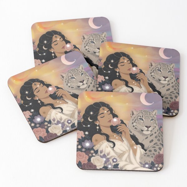 Item preview, Moonchild Celestial Goddess & Snow Leopard designed and sold by NinthLantern.
