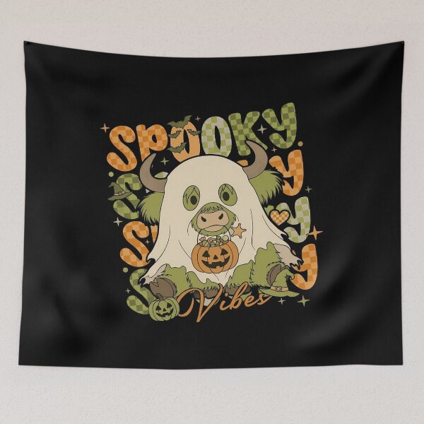 Item preview, Cute Ghost Highland Cow Halloween Spooky designed and sold by KroghDs.