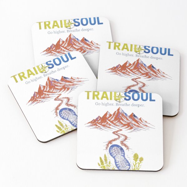 Item preview, TRAIL SOUL - Go Higher Breathe Deeper Mountain Hiking designed and sold by Salma.Store.