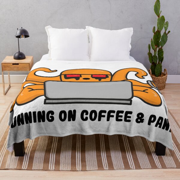 Item preview, Running on Coffee & Panic | Funny Octopus designed and sold by Creatory.studio.