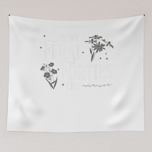 Item preview, In My Feral Forties Era Funny 40th Birthday Vintage Typography designed and sold by CaChimShop.