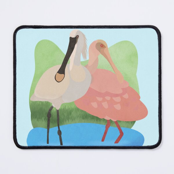 Item preview, Illustration of a Pink Spoonbill and a White Spoonbill designed and sold by FandomizedRose.