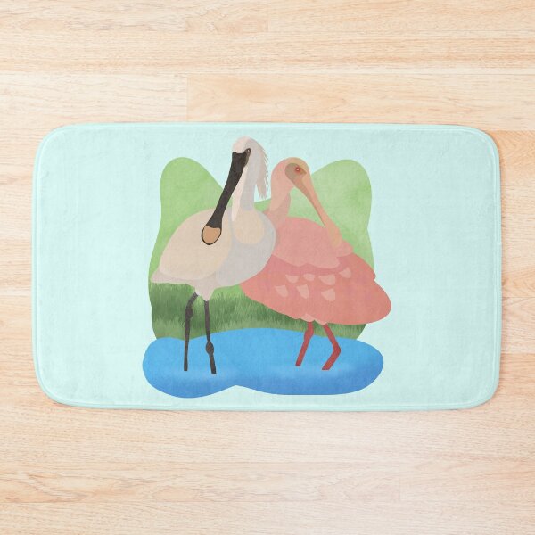 Item preview, Illustration of a Pink Spoonbill and a White Spoonbill designed and sold by FandomizedRose.