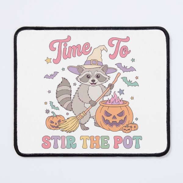 Item preview, Time To Stir The Pot Halloween Witch Raccoon designed and sold by KroghDs.