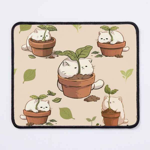 Item preview, Plant Pot Cats Seamless Pattern designed and sold by 123Long.