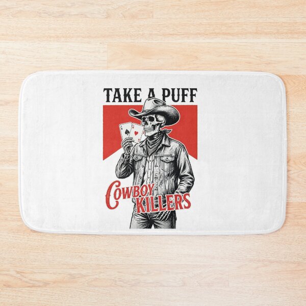 Item preview, Cowboy Killers Skeleton Cowboy Poker Art — Take a Puff Vintage Western Design designed and sold by inkfluenceart.