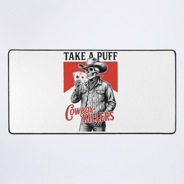 Item preview, Cowboy Killers Skeleton Cowboy Poker Art — Take a Puff Vintage Western Design designed and sold by inkfluenceart.