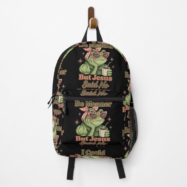 Item preview, I Could Be Meaner But Jesus Said No Funny Retro Frog Meme Design designed and sold by CaChimShop.