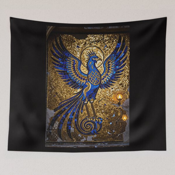 Item preview, Sacred Phoenix Rising Fire Gold Esoteric Art designed and sold by VintageManiac.