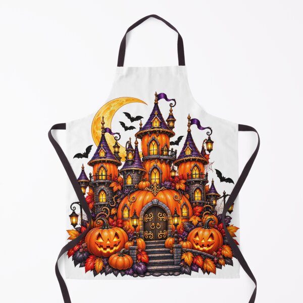 Item preview, Magical Halloween Pumpkin Kingdom – Gothic Castle & Bats designed and sold by Clothes With Smiling Animals Walt Gral.