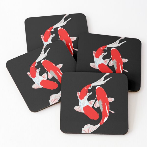 Item preview, Traditional Red Yin Yang Koi Fish Japanese Art designed and sold by Rhapsodic1290.