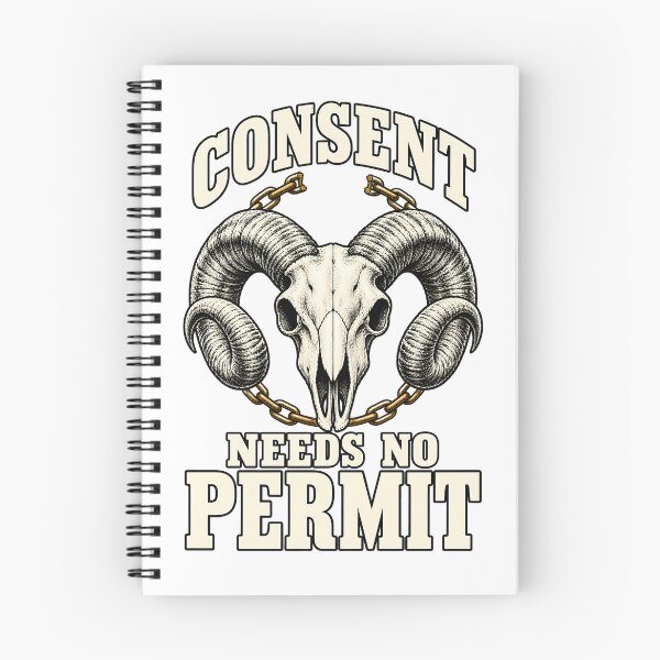 Item preview, Consent Needs No Permit - Ram Skull and Broken Chain designed and sold by AmericanExtremist.